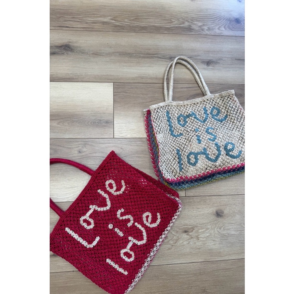 THE JACKSON “ Love Is Love” Jute Tote Bag• NWOT